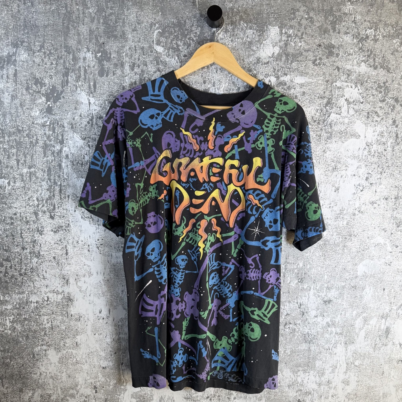 Grateful Dead Dead Space Allover Print Vintage 90s Tee Size Large