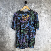 Grateful Dead Dead Space Allover Print Vintage 90s Tee Size Large