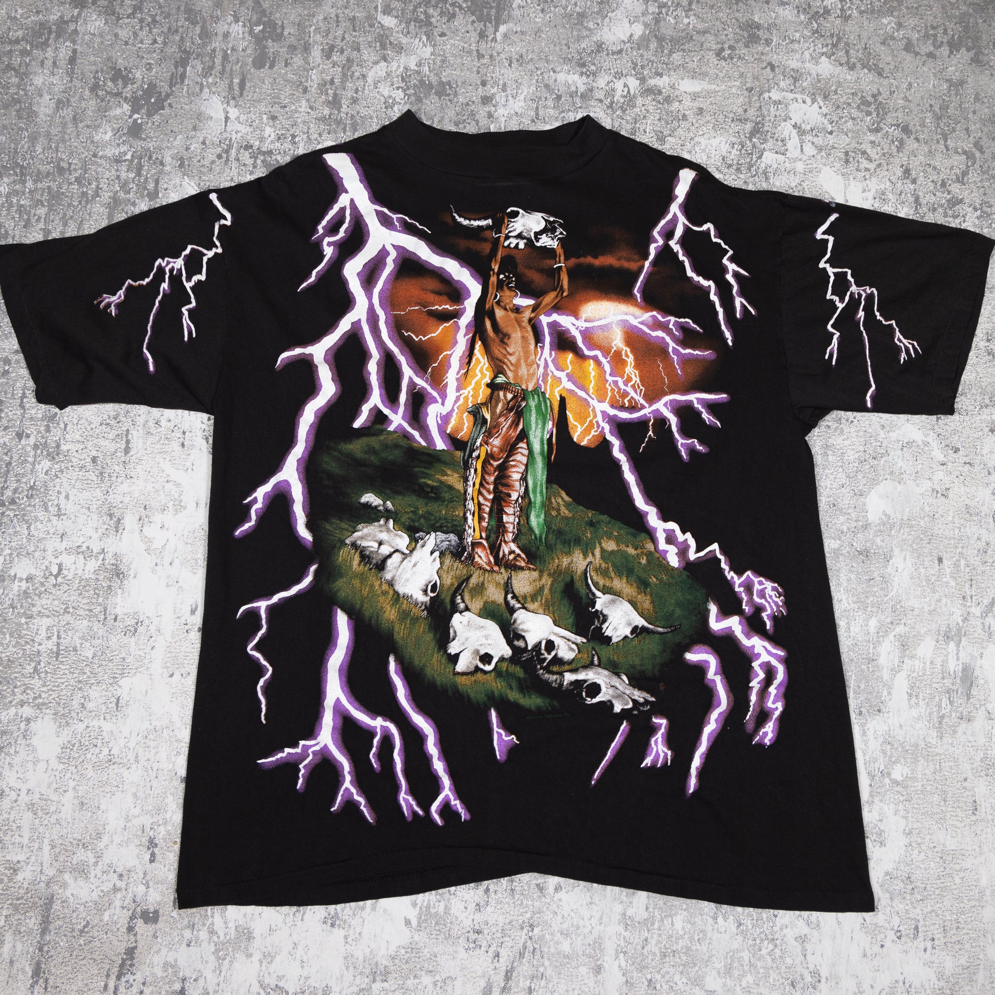 90s AMERICAN THUNDER ヴィンテージTシャツ L イーグル American Thunder Eagle Vintage 90s Tee – FADEDBLK