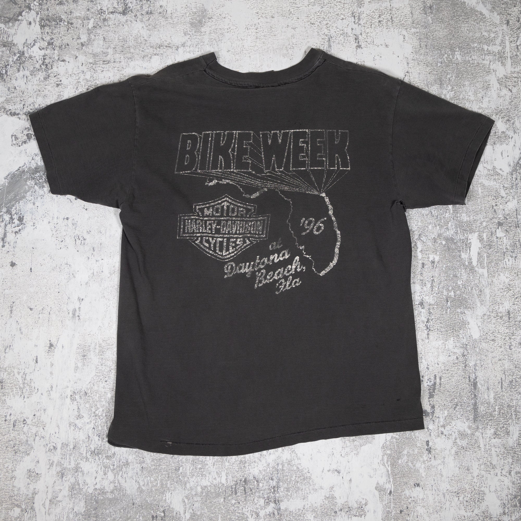 Good Guys Wear Black Vintage 80s Harley Tee – FADEDBLK