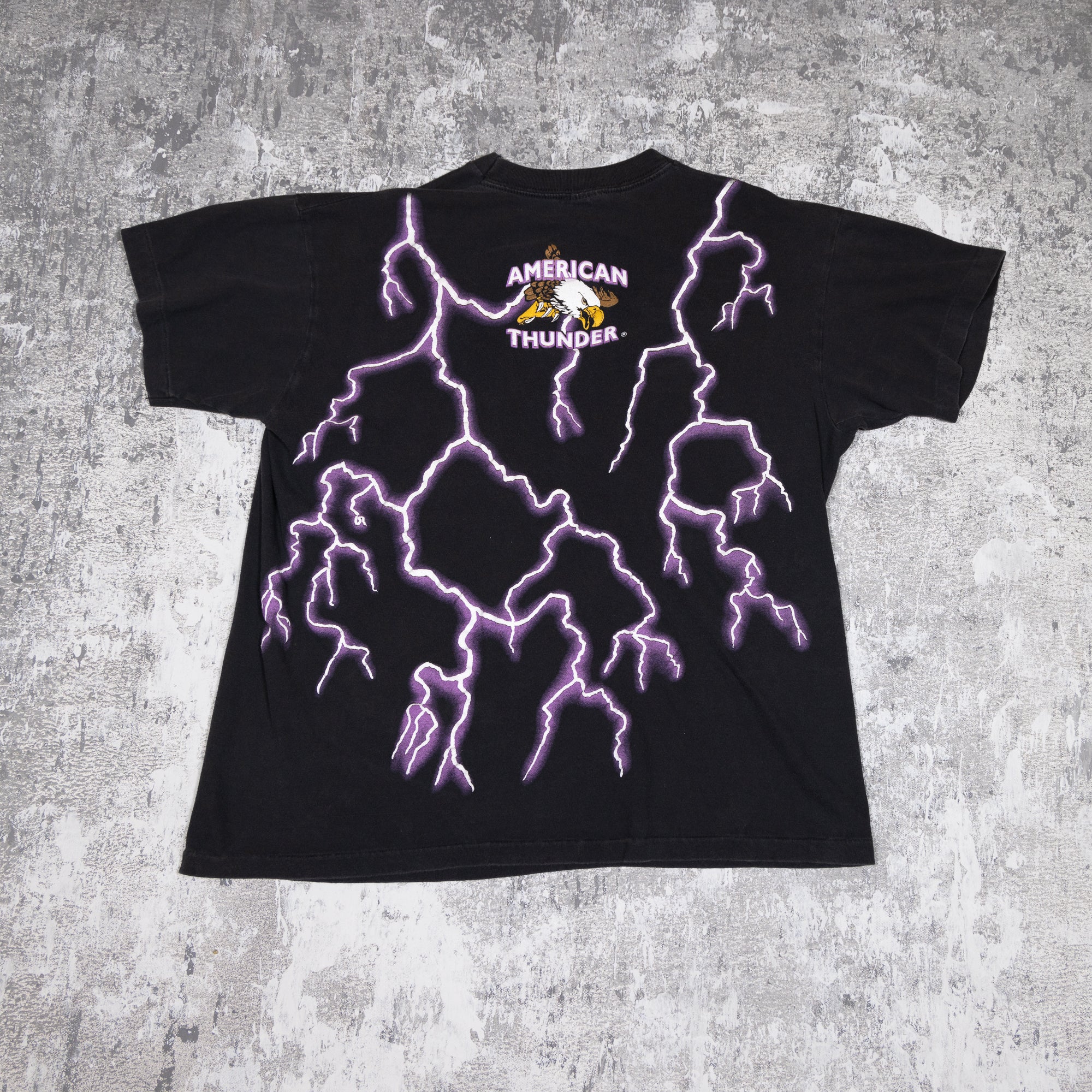 American Thunder Eagle Vintage 90s Tee – FADEDBLK